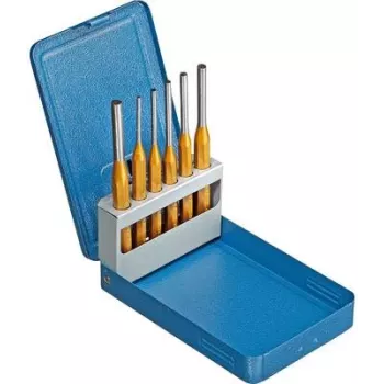 Gedore 116 D Juego de botadores de pasador, 6 piezas, en maletín plegable metálico