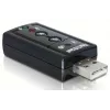 DeLOCK Adaptador de sonido USB 7.1 - Tarjeta de sonido - Estéreo - USB (61645)