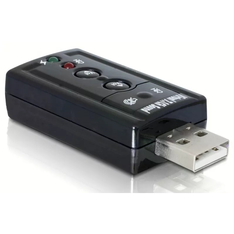 DeLOCK Adaptador de sonido USB 7.1 - Tarjeta de sonido - Estéreo - USB (61645)