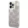 Karl Lagerfeld KLHCP14XLMNMS iPhone 14 Pro Max 6.7 funda rígida plata / plata Liquid Glitter Monogram