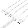 Cable USB 2.0 A a 3 en 1 3A Vention CTPWG 1,5 m blanco