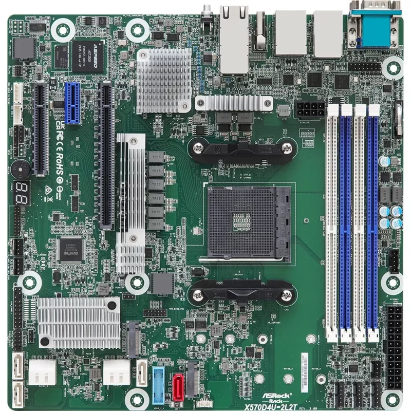ASRock X570D4U-2L2T/BCM Placa base AMD X570 Zócalo AM4 micro ATX