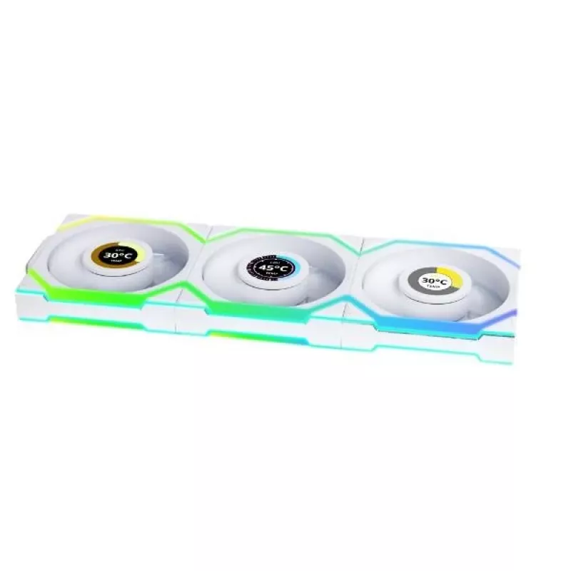 Lian Li UNI FAN SL Wireless 120 ARGB PWM ventilador para caja, 120 mm, pack de 3 con controlador, blanco