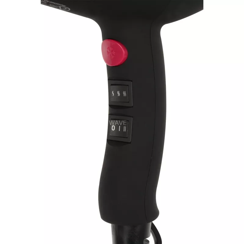 Secador de pelo REVLON RVDR5251E 2000 W, iónico, 3 niveles de calor, 2 velocidades, Cool Shot — negro/rosa
