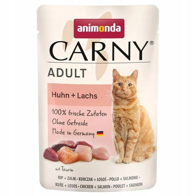 ANIMONDA Carny Adult Pollo y salmón - Comida húmeda para gatos - 85g