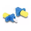 DeLOCK acoplador híbrido para fibra óptica, LC simplex conector hembra a ST simplex conector hembra, azul