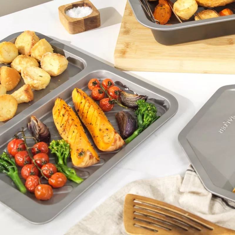 Bandeja de horno Salter BW13673 diseño dividido antiadherente