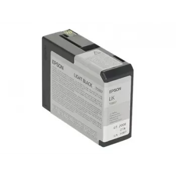 Epson unidad individual Light Black T580700, negro claro, tinta pigmentada, 80 ml, 1 unidad