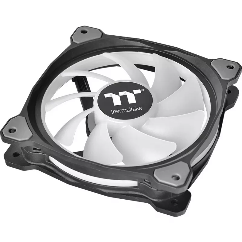 Ventilador para radiador Thermaltake Riing Duo 12 RGB TT Premium Edition CL-F073-PL12SW-A, 120 mm, 3 uds. con controlador, negro