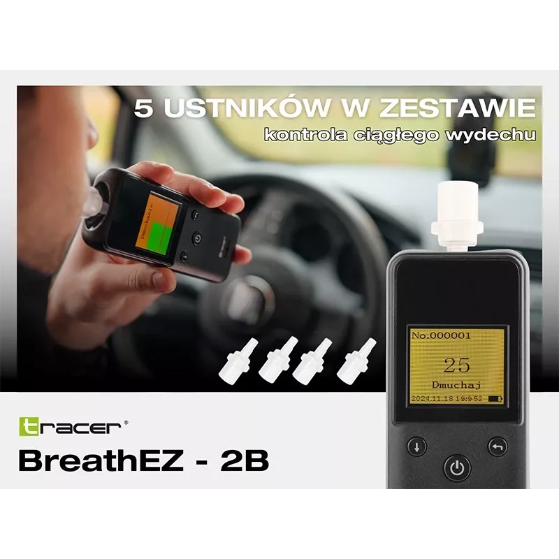 Tracer BreathEZ-2B alcoholímetro de semiconductores, negro