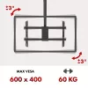 Soporte de TV de techo MACLEAN MC-112B, carga máx. 60 kg, inclinable y orientable
