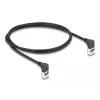 Cable de red DeLOCK RJ45 Cat.6A S/FTP fino 90° hacia arriba 1m negro