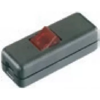 Bachmann 8010 - Interruptor basculante - 2P - Negro - Rojo - 250 V - 80 mm - 30 mm