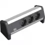 Alargador de corriente Bachmann DESK 1 3 tomas AC para interiores Negro Plata