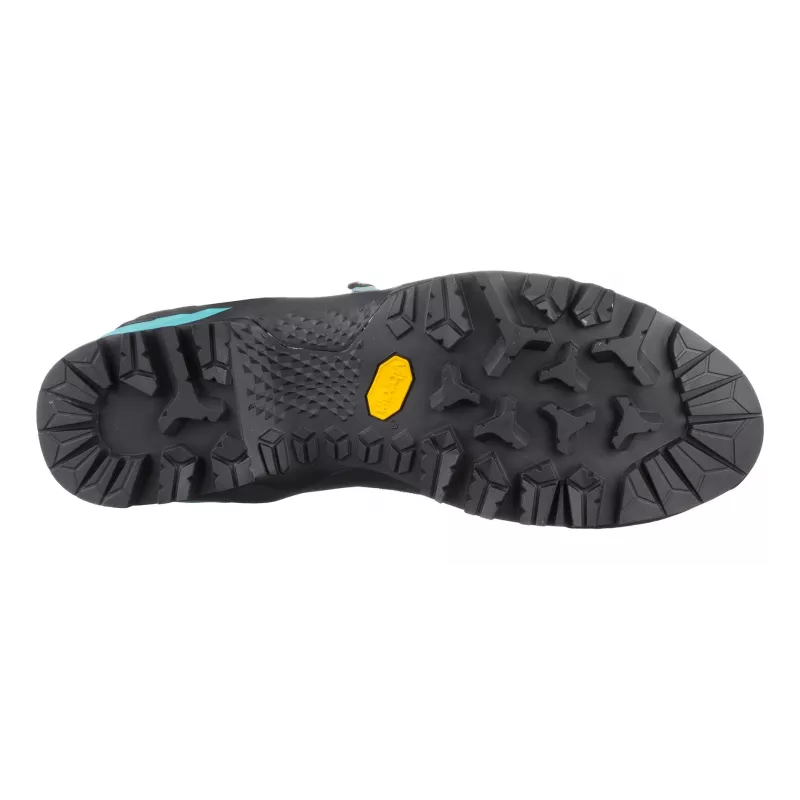 Salewa MTN Trainer Mid GTX mujer adulto negro azul piel ante Vibram WTC