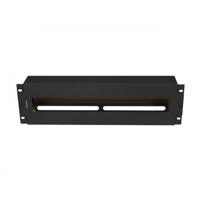 Lanberg AK-VDP103-B panel de distribución de tensión de 19 pulgadas 3U con carril DIN TS-35, negro