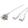 ROLINE 19.08.1023 Cable de alimentación blanco 2 m CEE7/7 IEC C13 (19.08.1023)
