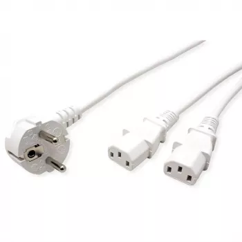 ROLINE 19.08.1023 Cable de alimentación blanco 2 m CEE7/7 IEC C13 (19.08.1023)