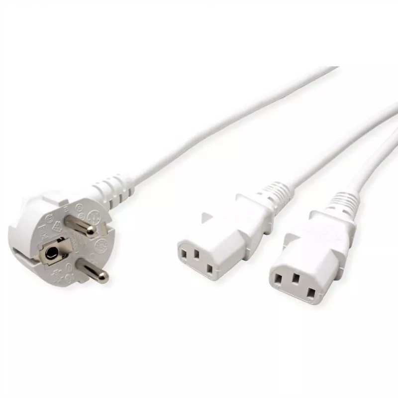 ROLINE 19.08.1023 Cable de alimentación blanco 2 m CEE7/7 IEC C13 (19.08.1023)