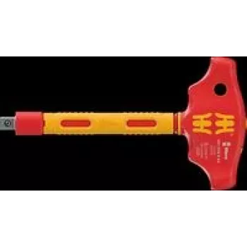 Wera 410 i VDE B RA 05005122001 destornillador de carraca con mango en T aislado VDE, 3/8 pulgadas