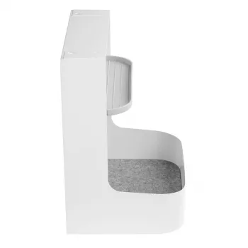 Ergo Office caja de almacenamiento/organizador bajo escritorio con bandeja de accesorios, blanco, máx. 5 kg, ER-442