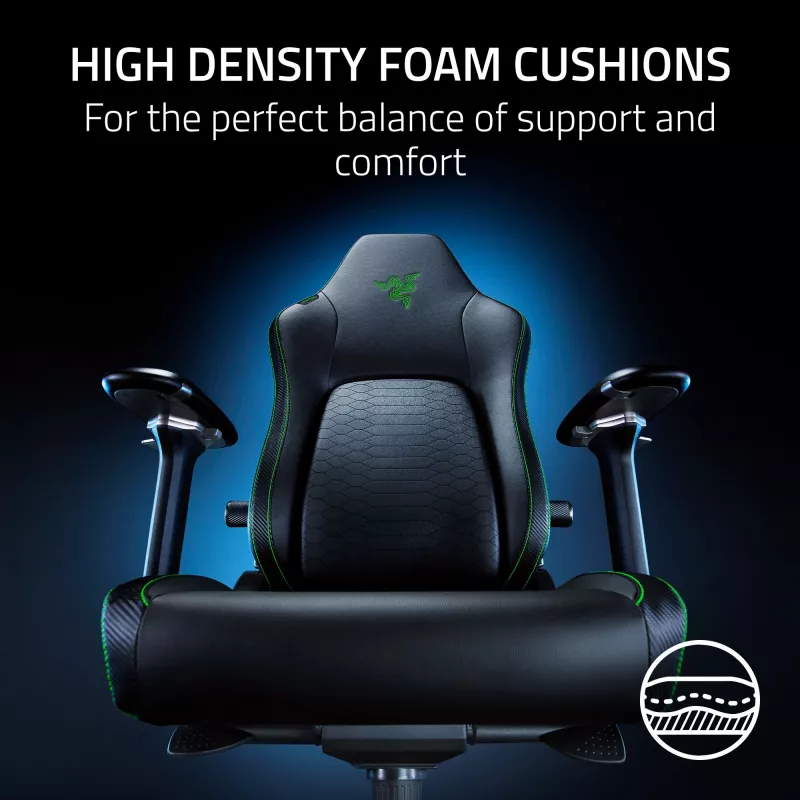 Silla gaming Razer Iskur V2 asiento acolchado negro