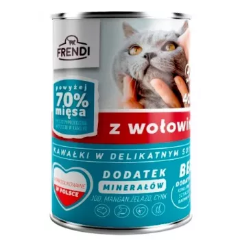 FRENDI con trozos de ternera en salsa tierna - comida húmeda para gatos - 400 g