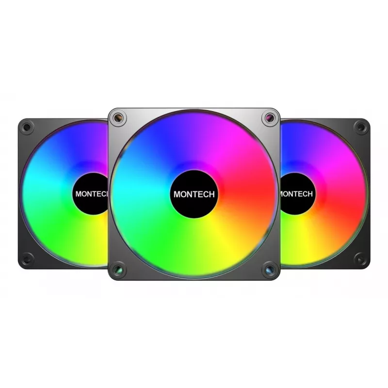 Montech GF120 V2 ARGB módulo ventilador para caja de ordenador 12 cm negro 3 uds.