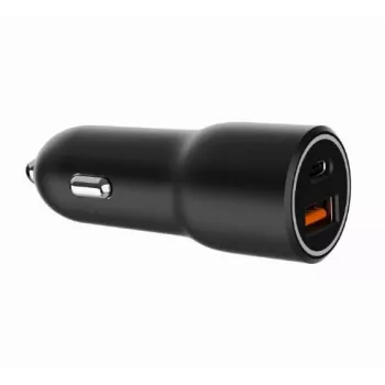 Cargador de coche para dispositivos móviles Gembird TA-UC-AC2PDQC38-CAR-01, USB-C, 38 W, 12-24 V, negro