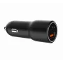 Cargador de coche para dispositivos móviles Gembird TA-UC-AC2PDQC38-CAR-01, USB-C, 38 W, 12-24 V, negro