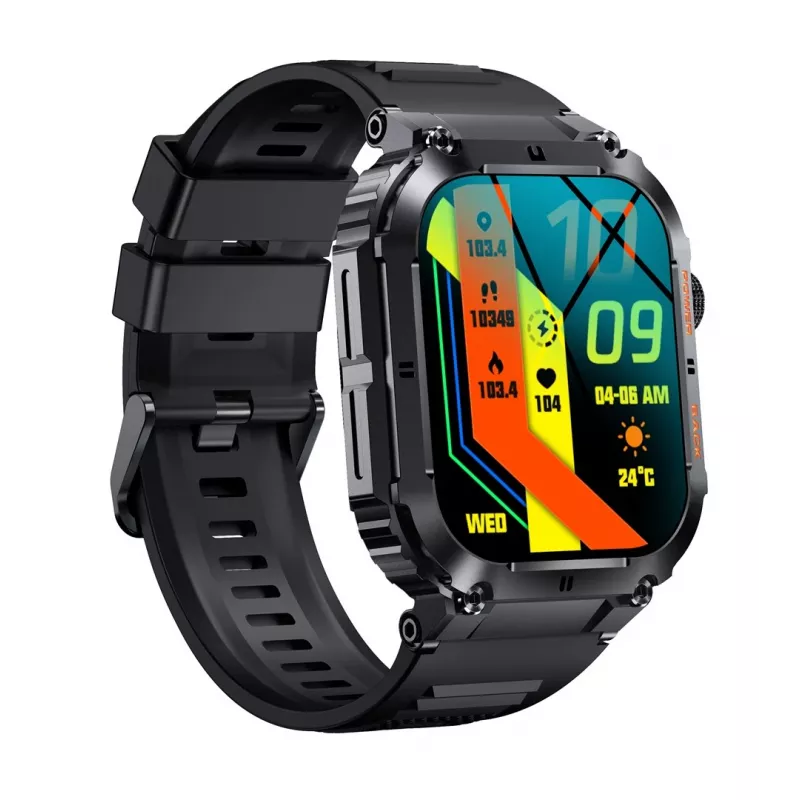 Denver SWC-191B smartwatch / reloj deportivo 4,98 cm (1,96 inch) IPS 45 mm digital 320 x 386 píxeles pantalla táctil negro