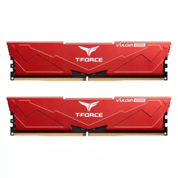 Team Group VULCAN FLRD532G6000HC30DC01, 32 GB, 2 x 16 GB, DDR5, 6000 MHz, 288-pin DIMM, Rojo