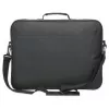 Manhattan Cambridge funda para portátil 17,3 pulgadas, diseño clamshell, negro, LOW COST, compartimento para accesorios, compartimento para documentos en la parte trasera, correa para el hombro (extraíble), compatible con Targus CN418EU, funda para portátil, tres años de garantía