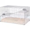 Jaula ZOLUX Neolife 80 (modelo 205664GRI) para ratones y ratas — 780×450×480 mm, plástico, separación entre barrotes 9 mm, incluye comedero, gris