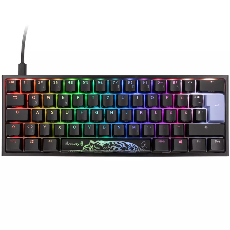 Teclado gaming mecánico Ducky One 2 Pro Mini RGB LED Cherry Blue Layout 60%