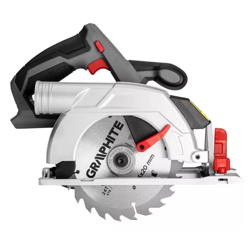 Sierra circular Graphite 58G023, 16,5 cm, gris, rojo, plata, 4200 rpm