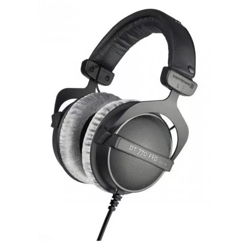 Auriculares de estudio Beyerdynamic DT 770 PRO 80Ω — cerrados, circumaurales, 5–35000 Hz, 96 dB, 3,5 mm, conector chapado en oro