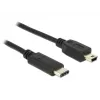Cable USB DeLOCK 83603 USB 2.0 1 m USB C Mini-USB B negro
