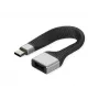 ROLINE cable de silicona USB 3.2 Gen 2, C-A, ST/BU, 10Gbit/s, Emark, negro, 11 cm (11.02.9016)