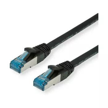 VALUE - cable de parcheo - RJ-45 (M) a RJ-45 (M) - 10 m - SFTP, PiMF - CAT 6a - libre de halógenos, moldeado, protección de lengüeta, flexible - negro (21.99.1967)