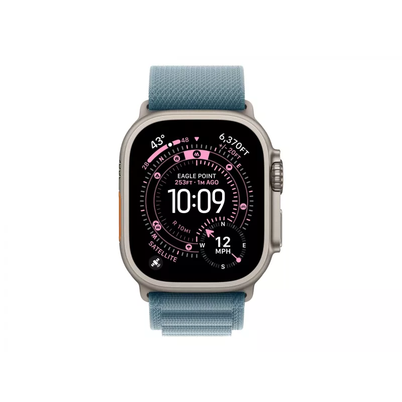 Correa Apple MFTJ4ZM/A Accesorio para smartwatch Azul Titanio Poliéster Spandex