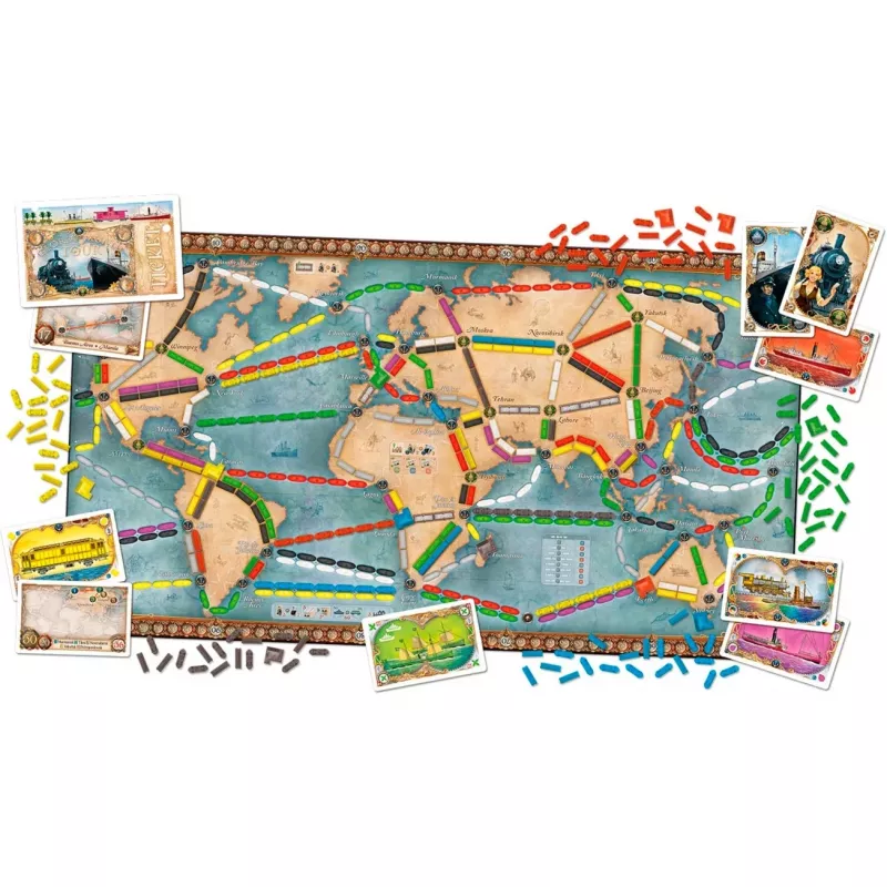Aventureros al tren: Vuelta al mundo, Juego de mesa