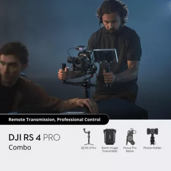 Estabilizador de cámara de mano DJI RS 4 Pro negro fibra de carbono panorámica 360°