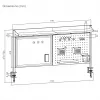 Separador de escritorio ergo office ER-301 W – panel de acero de 1116 mm de ancho con pizarra magnética, blanco, carga máx. 10 kg