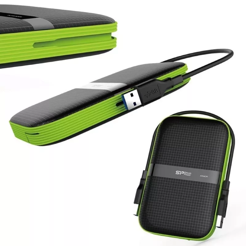 SILICON POWER Armor A60 - disco duro - 4TB - externo (portátil) - 2.5 (6,4 cm) - USB3.0 - negro (SP040TBPHDA60S3K)