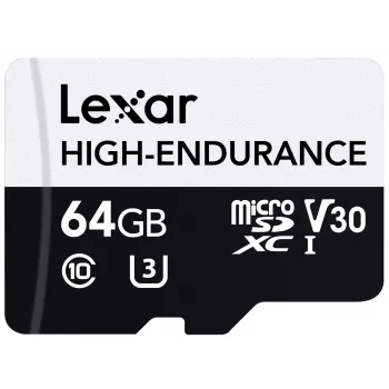 Tarjeta microSD High Endurance 64 GB C10 A1 U1 V30 100/35 MB/s