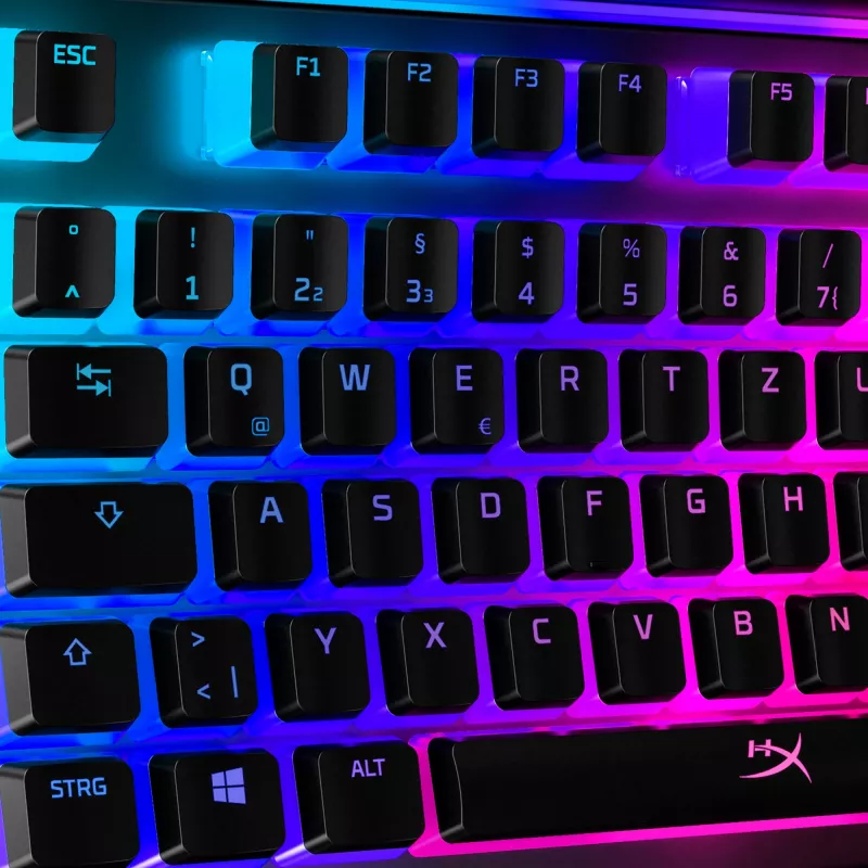 HyperX Pudding Keycaps – juego completo de teclas – ABS – negro (distribución DE) – teclas de teclado – ABS – negro