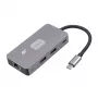 Adaptador hub TB USB-C (7 en 1) HDMI USB SD/TF RJ45 (2500 Mbit/s) PD