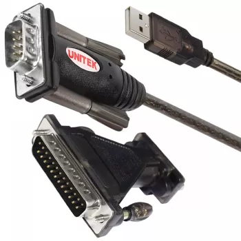 Cable serie UNITEK Y-105A negro 1,5 m USB Type-A DB-9