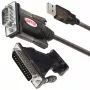 Cable serie UNITEK Y-105A negro 1,5 m USB Type-A DB-9